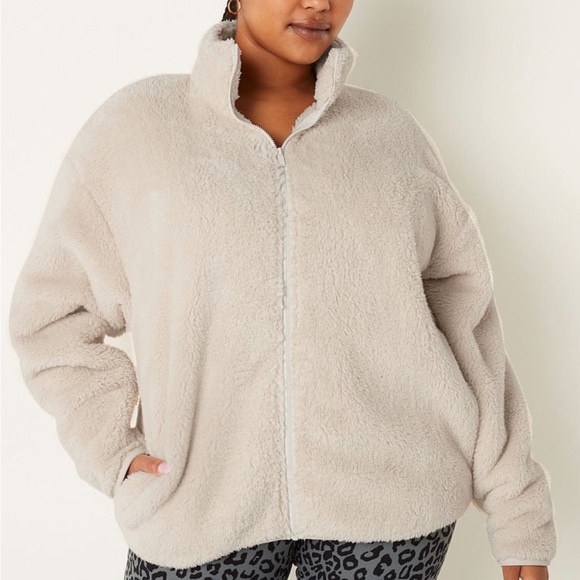 PINK Victoria's Secret Jackets & Blazers - PINK By Victoria Secret Teddy Full Zip Jacket